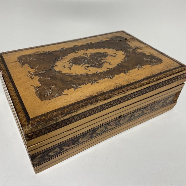 BOX, Marquetry Cigar or Trinket - Blonde